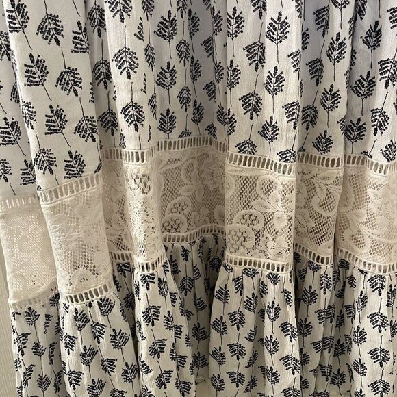 Joyfolie Mia Joy Alicia Maxi Dress Blue Leaf Print Boho Girls Size 8 - Picture 7 of 14